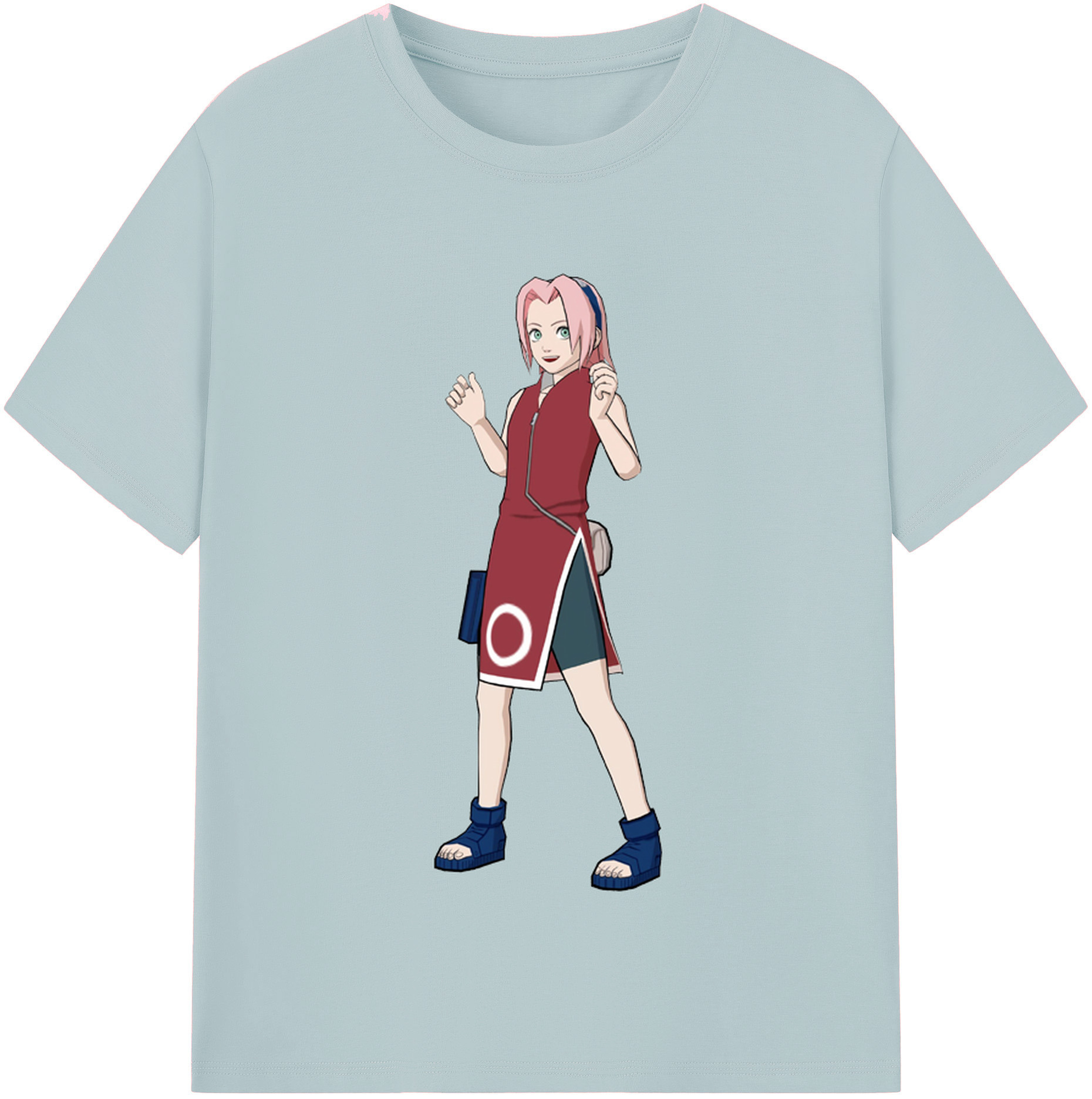（画像用） NARUTO -ナルト- 春野サクラ Haruno Sakura 綿100％半袖Tシャツ（フロントプリント）